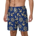 thumbnail image 2 of Balery Anchors and Nautical Mens Swim Trunks Swim Shorts for Men Quick Dry Inseam Beach Shorts with Compression Liner Pocket-XX-Large, 2 of 9
