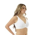 thumbnail image 4 of Underworks White Double Mastectomy Bra with Molded Pad Prosthesis Inserts - Cotton Adjustable Sleep and Leisure Bra - Padded Shoulders White 32-34 B/C/D, 4 of 6