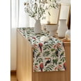 thumbnail image 5 of Table Runner 72 Inches Long for Kitchen Dining, Farmhouse Parrots Dresser Scarf Farmhouse, Dining Table Decorations for Wedding/Parties, Spring Summer Botanical Leaves Burlap 18 x 72 In, 5 of 8