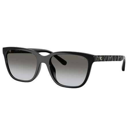 Coach HC 8429D Plastic Womens Square Sunglasses Black 56mm Adult