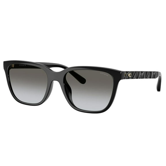 Coach HC 8429D Plastic Womens Square Sunglasses Black 56mm Adult