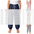 thumbnail image 3 of gibobby Boys Jogger Pants Casual Lightweight Cotton Linen School Uniform Pants Loose Fit Elastic Waist Drawstring Trousers,Khaki, 3 of 5