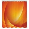 thumbnail image 2 of Orange Shower Curtain, Colorful Smooth Twist Lines Sun Abstraction Energy Flow Waves Curves Art, Fabric Bathroom Set with Hooks, 69W X 75L Inches Long, Dark Orange Yellow, by Ambesonne, 2 of 2
