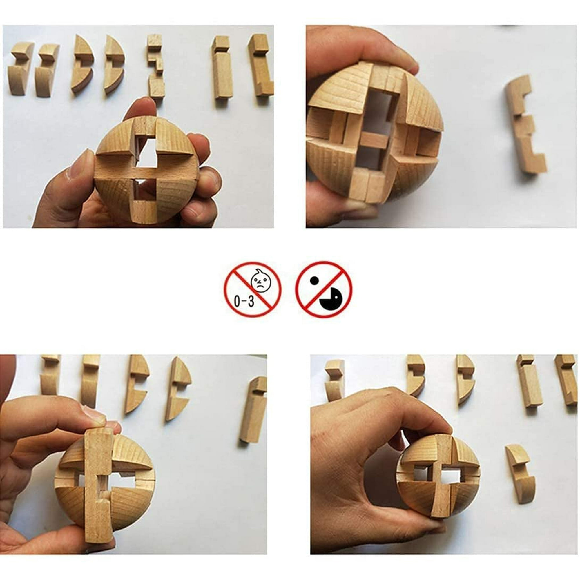 Handmade Wooden Puzzle Magic Ball Brain Teasers Toy Intelligence Game Sphere Puzzles for Adults Walmart