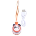 thumbnail image 1 of Neck Fan Orange Cute Bear USB Rechargeable Portable Bladeless Quiet Handheld 3 Speeds Adjustable with Lanyard Necklace Fan for Outdoor, 1 of 1