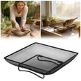 thumbnail image 2 of 1pc Ground Bird Feeder Tray, 6.9inches Square Platform Metal Mesh Holder Outdoor Garden Decoration for Attracting Wild Birds, 2 of 7