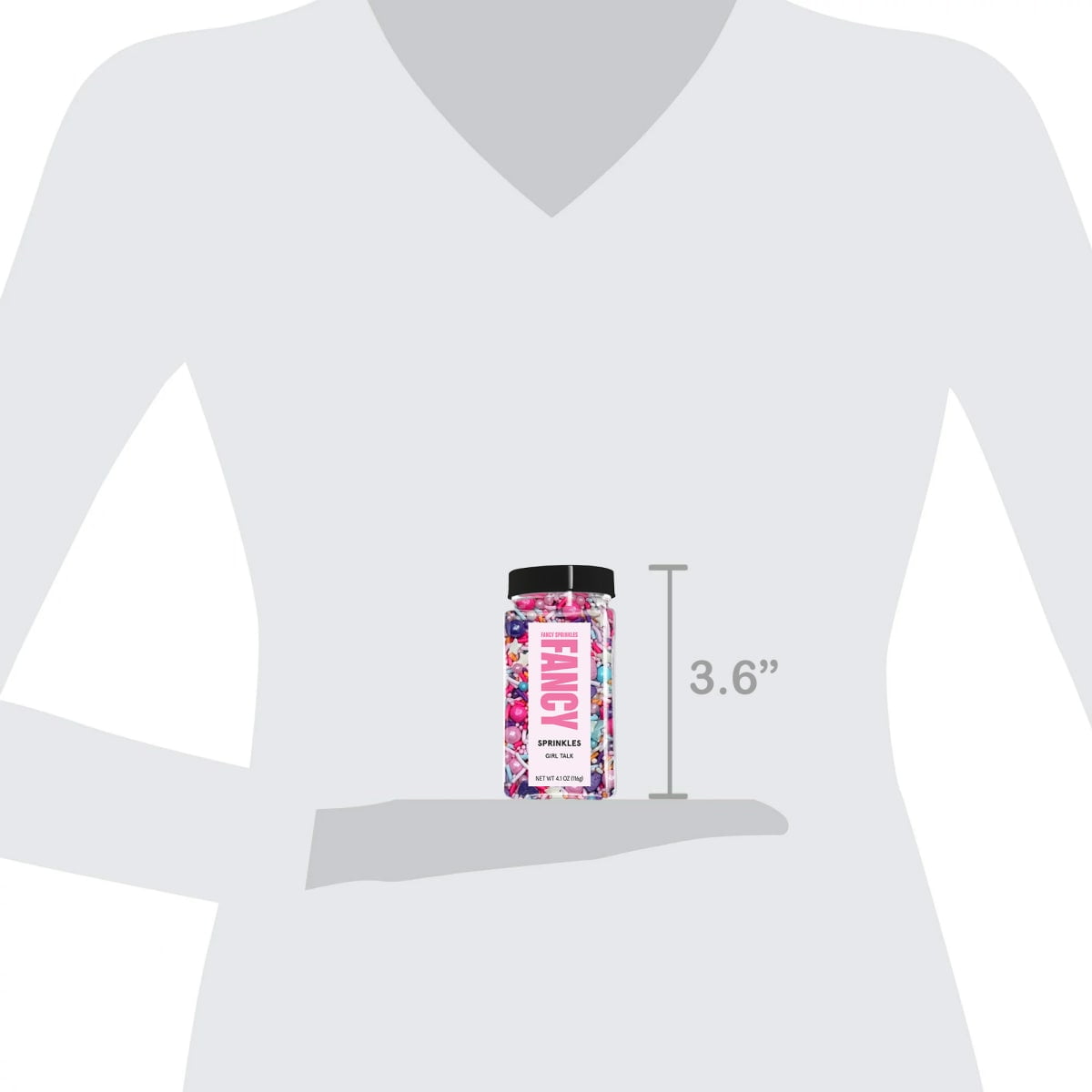 Fancy Sprinkles Girl Talk Dessert Sprinkles, 4.1 oz