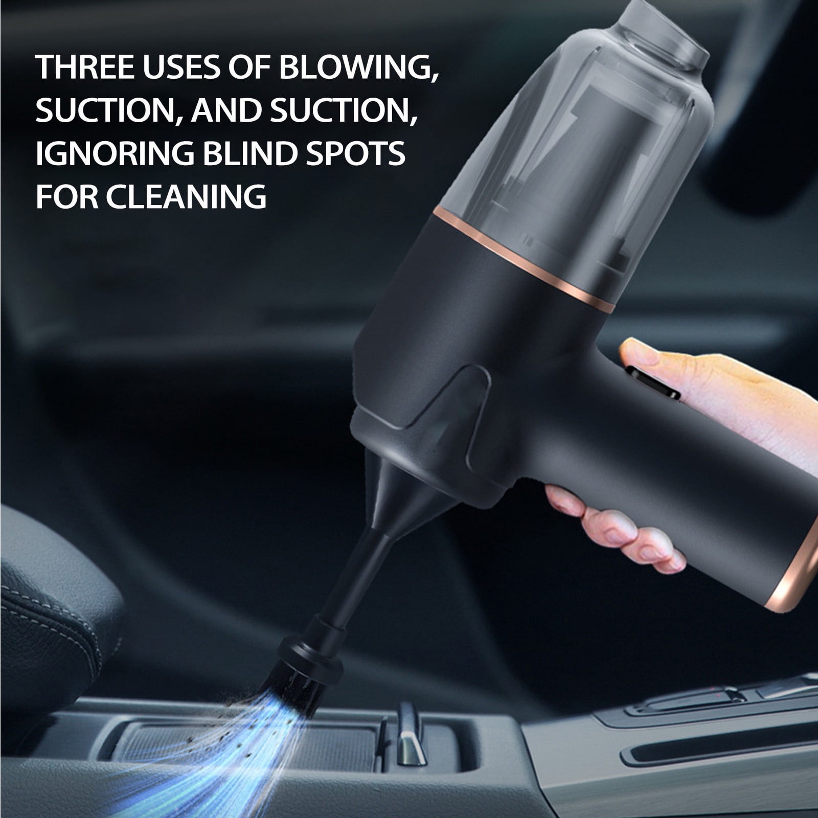 Dademeo 6000PA Car Vacuum Cleaner 120W Type-C Rechargeable Cordless Handheld Vacuum Cleaner Blower 2 in 1 Mini Portable Vacuum Cleaner for Car Home Office Dorm Pet Hair