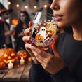 thumbnail image 4 of VAIFTILNO Halloween Decorations Halloween Printed Stemless Glass Cup. Spooky Witch Ghost Crow Clear Stemless Wine Glass For Party Drinks, 4 of 7