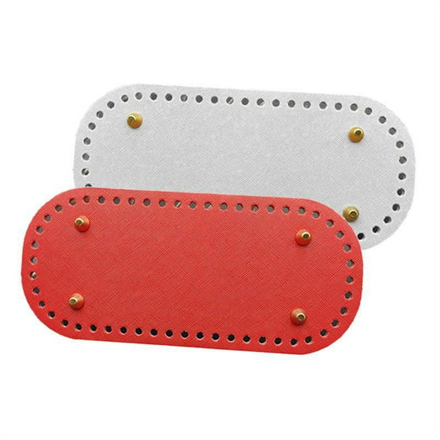 2x Almohadilla inferior para bolsos de hombro DIY, accesorios para hacer bolsos cruzados, 52 agujeros Blanco + rojo