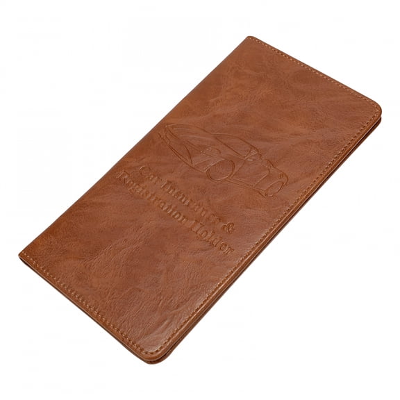 LAMIRO Leather Car Registration And Insurance Card Holder, Car Card Document Holder With Magnetic Closure