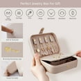 thumbnail image 5 of Casegrace Synthetic Leather Portable Jewelry Box for Women Girls 3 Layers Organizer Necklace Ring Earring Travel Jewelry Storage Gift Case, 5 of 9