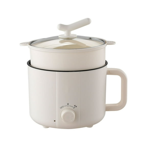 Electric Hot Pot with Stainless Steel Steamer, Multi-Functional Skillet Dual Fast Heating Portable,Electric Cooker Non-Stick,Cooker Pot for Shabu-Shabu Noodles Soup Oatmeals