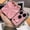 Pink, variant on for iPhone 13 14 15 16 17 Pro Max Air Glass Window Case Shockproof Bumper Plating Protective Cover(for iPhone 14 Pro/Orange)