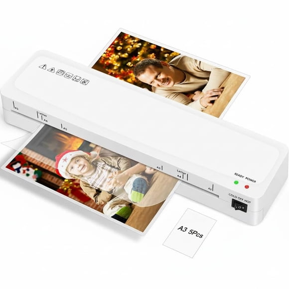 Laminadora Sweleke A3 de 33 cm, en caliente y en frío, 5 fundas