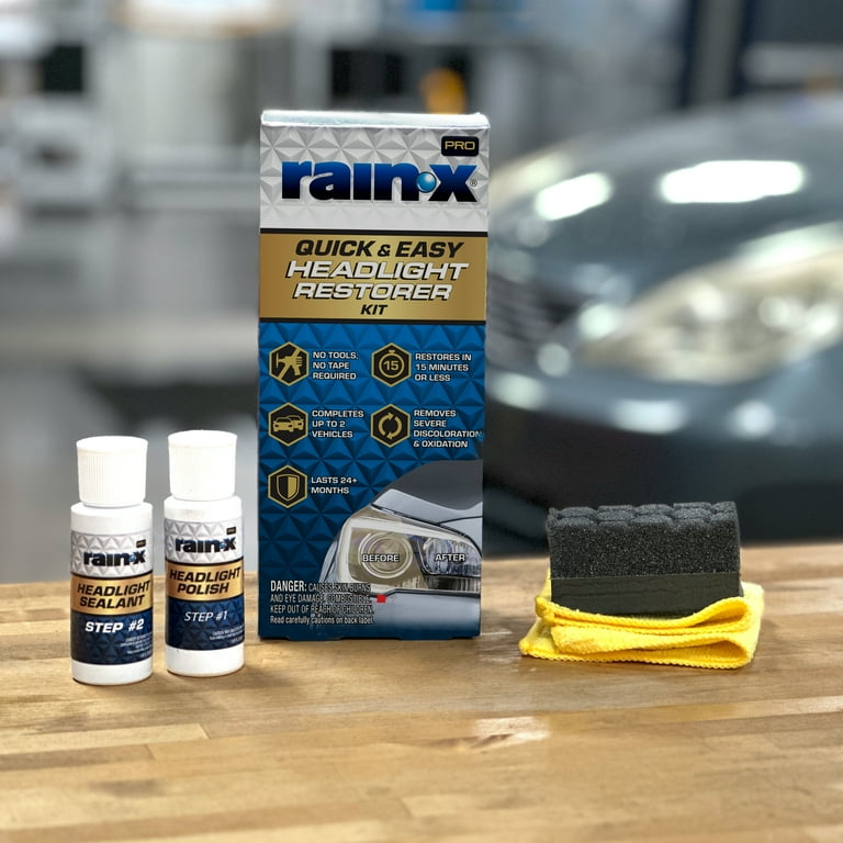 Free Shipping! Rain-X Headlight Restorer Kit for Oxidation