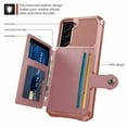 thumbnail image 3 of Samsung Galaxy S21 Wallet Case, Dteck Heavy Duty Hard Silicone Shockproof Case Magnetic Flip Leather Card Holder Protective Cover For Samsung Galaxy S21 6.2 inch, Rosegold, 3 of 8
