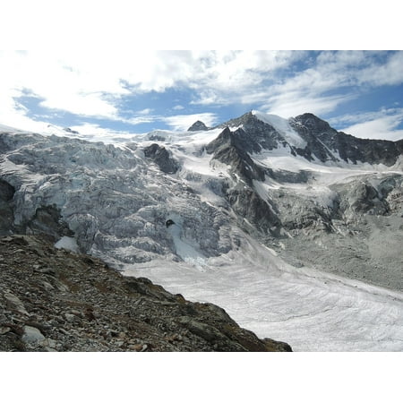 Canvas Print Alps Mountain Landscape Switzerland Hiking Glacier Stretched Canvas 10 x
