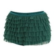 thumbnail image 6 of Women Sexy Ruffle Shorts With Bow Soild Color Party Shorts Short Skirt Low Waist Layered Shorts, 6 of 7