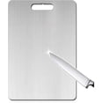 thumbnail image 1 of Cutting Board, Titanium Cutting Board, Chopping Board, Titanium Stainless Steel Chopping Board, Chopping Board Made of Titanium Stain, 1 of 5