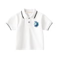 thumbnail image 3 of Polo Shirts for Boy Soft Classic Toddler Short Sleeve Shirt Breathable Regular Fit Summer Daily Wear White Size 4-5 Years, 3 of 3