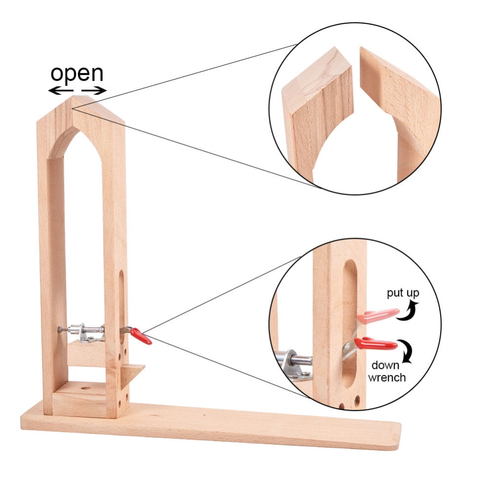 New Leather Retaining Clip Wood Tools Leather Lacing Pony Horse Clamp DIY Craft Sewing Desktop Tool BurlyWood 41x37cm