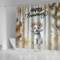 thumbnail image 4 of Happy Anniversary Bichon Frise Celebrates Wedding Love Family Party Shower Curtain Bichons Dog Lovers Gifts Idea Waterproof Bathroom Bathtub Curtain - 01015, 4 of 5