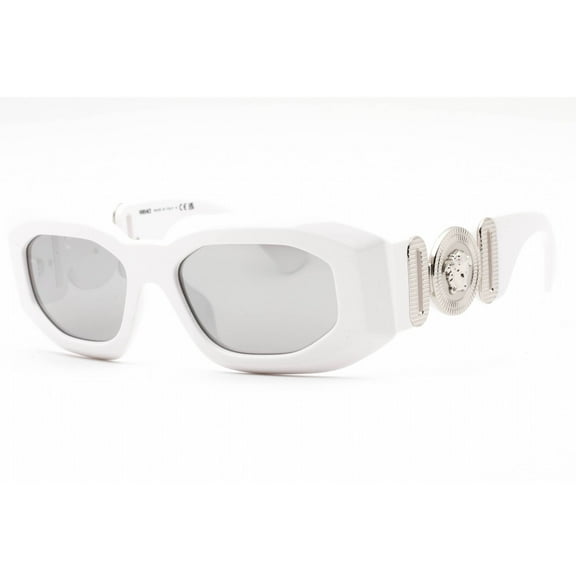 Versace Light Grey Mirror Silver Irregular Men's Sunglasses VE4425U 314/6G 54