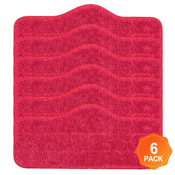 Microfiber Steam Mop Pads Set - Washable Reusable Quick-Dry Replacement for Schenley Mop Cleaner (6 Pack)