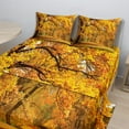 thumbnail image 2 of Ambesonne Scenery Fitted & Top Sheet Set with Shams, Fall Pale Maple Trees, Orange Brown, 2 of 8