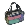 thumbnail image 1 of Naiovety Bolsa de maquillaje, bolsa de cosméticos de viaje Visible para baño, organizador de drenaje hueco, organizador de artículos diversos para el Almacenamiento y organización del hogar Negro Naiovety HA074821-05, 1 of 6