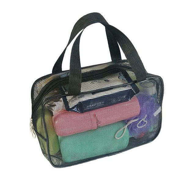 Monstrate Bolsa de maquillaje, bolsa de cosméticos de viaje Visible para baño, organizador de drenaje hueco, organizador de artículos diversos para el Almacenamiento y organización del hogar Negro Monstrate HA074821-05
