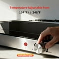 thumbnail image 4 of Sybels Electric Warming Tray, Glass Surface Food Warmer with Precise Temperature Control, Effortlessly Clean Buffet Server for Events, Parties, and Gatherings, Hot Serving Dish, Black, 4 of 8
