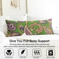 thumbnail image 3 of Paisley Long Body Pillow Cover - Vintage Bohemian Floral Print, Soft & Breathable Ethnic Fabric, Hidden Zipper, 20"x54" - Elegant Home Decor Gift for Side Sleepers & Pregnancy Support, 3 of 7