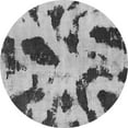 thumbnail image 1 of Ahgly Company Indoor Round Abstract Gray Modern Area Rugs, 5' Round, 1 of 4