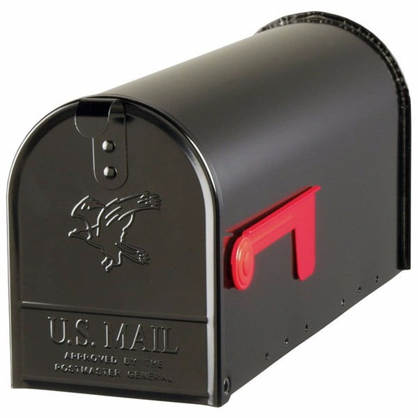 Fulton Corporation 20410574 Large Premium Steel Rural Mailbox, Black