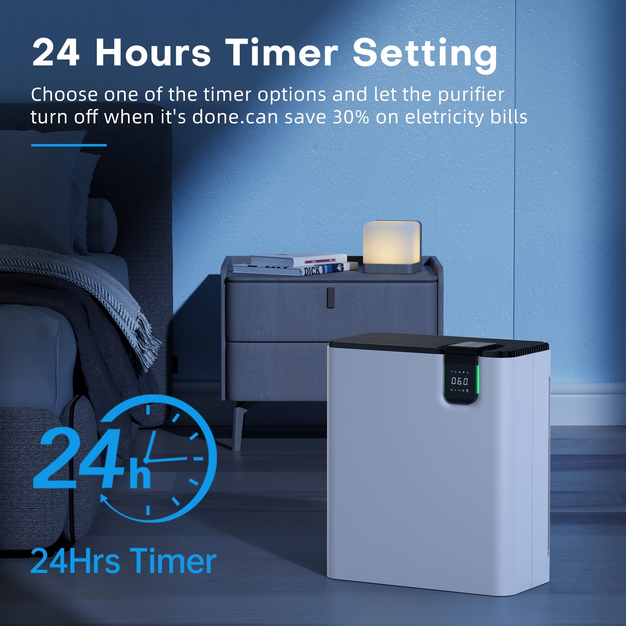 ALROCKET Air Purifier,Hepa Air Purifier for Home Large Room up to 2100 Sq.Ft,with Air Quality Sensor Auto Mode,Smart Air Cleaner for Smoke, Pollen, Dust Reducer