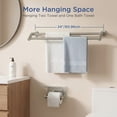 thumbnail image 2 of TVOFEK 24 inch Double Towel Bar for Bathroom, Stainless Steel Towel Racks Wall Mounted, Brushed Nickel Dual Towel Holder, 2 of 12