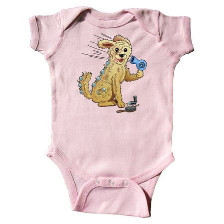 

Inktastic Goldendoodle in Curlers with Hair Dryer Gift Baby Boy or Baby Girl Bodysuit