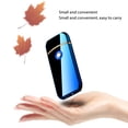 thumbnail image 2 of Electric Lighter Outdoor Windproof Flameless USB Dual Sided Rechargeable Key Lighter Blue, 2 of 5