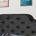 thumbnail image 3 of Llinc Store Button Tufted Upholstered Headboard for Queen and Full-Size Bed Frames, Black, 3 of 9