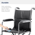thumbnail image 4 of Silla de ruedas de transporte plegable y ligera Drive Medical TR39E-SV con reposapiés abatible, color plateado, 4 of 5