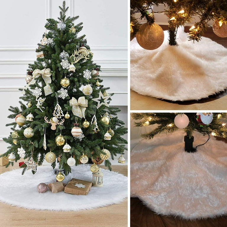 Faux Fur Christmas Tree Garland - Shaggy Faux Snow Sheepskin