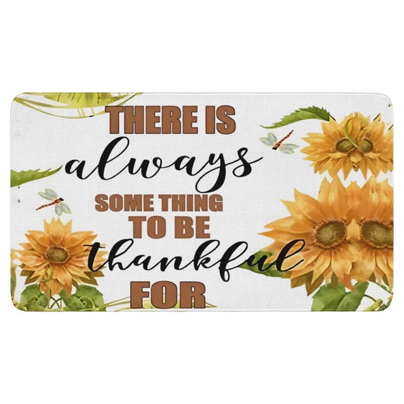 Sunflower Flowers on Yellow Background (2) Door Mat 30 X 17 Inch Welcome Doormat Indoor Outdoor Entrance Floor Mat Non Slip Spring Summer Decor Rubber Mats