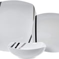 thumbnail image 2 of 18 Piece Kitchen Dinnerware Set - Square Plates, Bowls, Service for 6 - Modern Beams, 2 of 5
