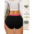 thumbnail image 5 of MEIYATING Women's High Waisted Cotton Underwear Tummy Control Panties Comfort Postpartum Full Coverage 5 Pack Briefs, 5 of 5