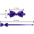 thumbnail image 2 of Hanerdun Mens Satin Bow Ties Pre-Tied Formal Wedding Party Adjustable Neck Neckties Dark Purple, 2 of 5