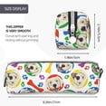 thumbnail image 3 of Cauagu Cartoon Labrador Retriever Print Leather Pencil Pen Case - Stationery Bag Portable Stationery Bag Big Capacity Pencil Pouch Cosmetic Organizer Bag for Men & Women, 3 of 7