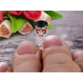 thumbnail image 3 of 1.50 Carat Round Cut Black Diamond Moissanite Engagement Ring On 10k Rose Gold Art Deco Antique, 3 of 4