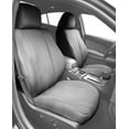 thumbnail image 2 of CalTrend Front Sport Buckets Carbon Fiber Seat Covers for 2015-2022 Dodge Challenger - DG401-08FA Light Grey Insert and Trim, 2 of 3
